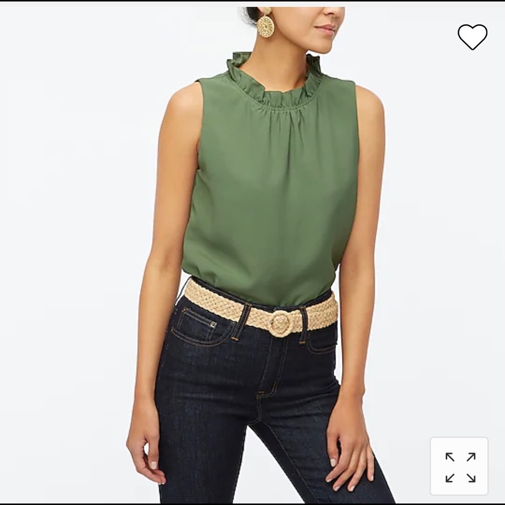 Two JCrew ruffle neck tops. Both new with tags